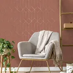 Brewster Home Fashions Hayden Raspberry Concrete Trellis Wallpaper - SKU 4125-26703