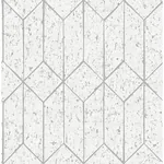 Brewster Home Fashions Hayden White Concrete Trellis Wallpaper - SKU 4125-26700
