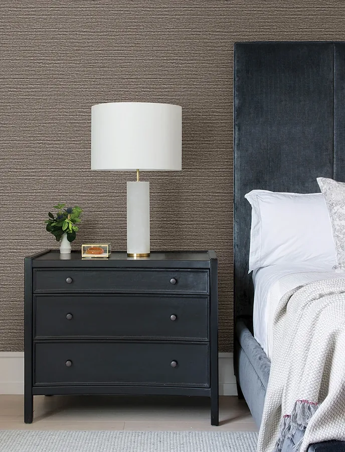 Brewster Home Fashions Hazen Brown Shimmer Stripe Wallpaper - SKU 4144-9141