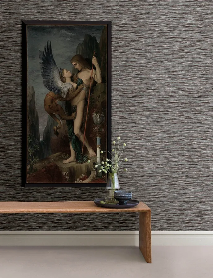 Brewster Home Fashions Hazen Chocolate Striated Wallpaper - SKU 4144-9170