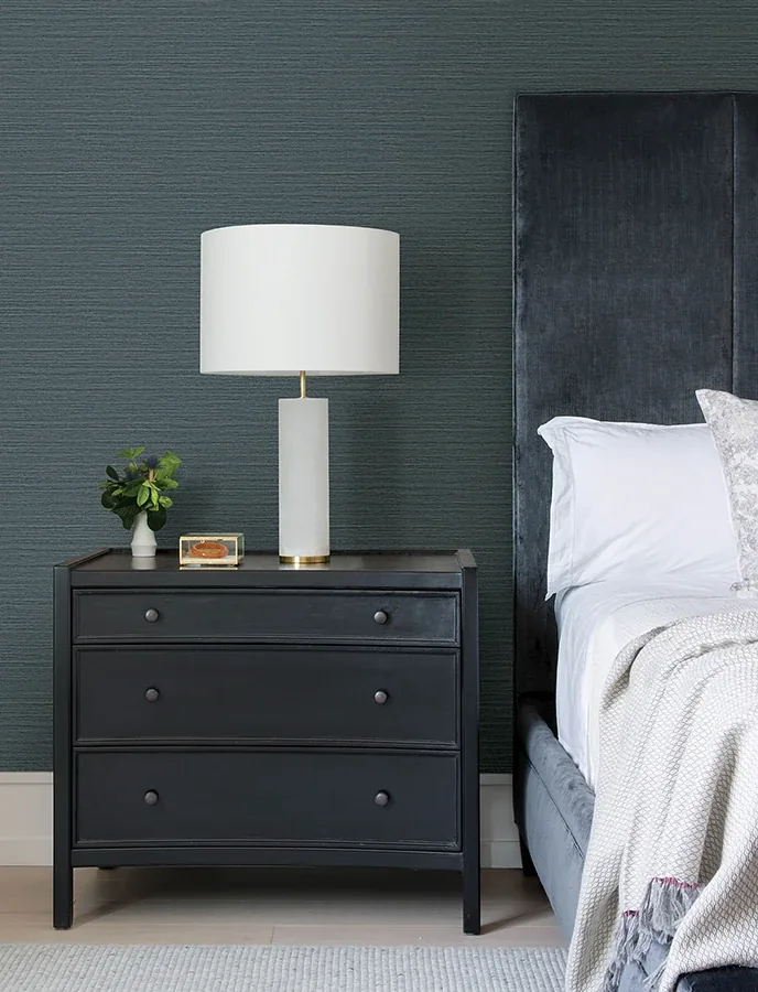 Brewster Home Fashions Hazen Dark Blue Shimmer Stripe Wallpaper - SKU 4144-9133