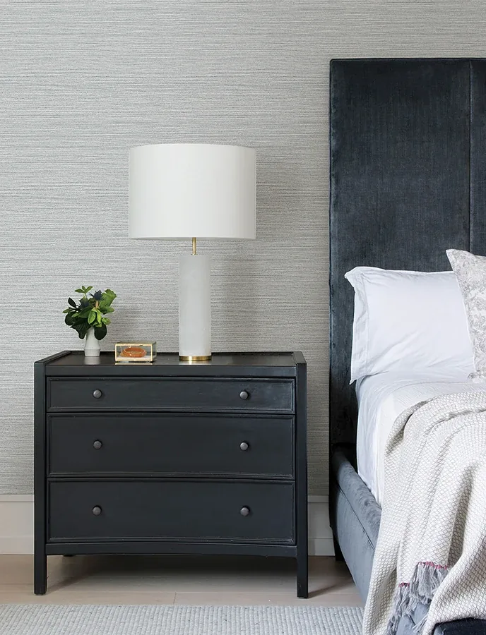Brewster Home Fashions Hazen Grey Shimmer Stripe Wallpaper - SKU 4144-9131