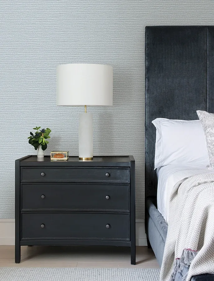 Brewster Home Fashions Hazen Light Blue Shimmer Stripe Wallpaper - SKU 4144-9136