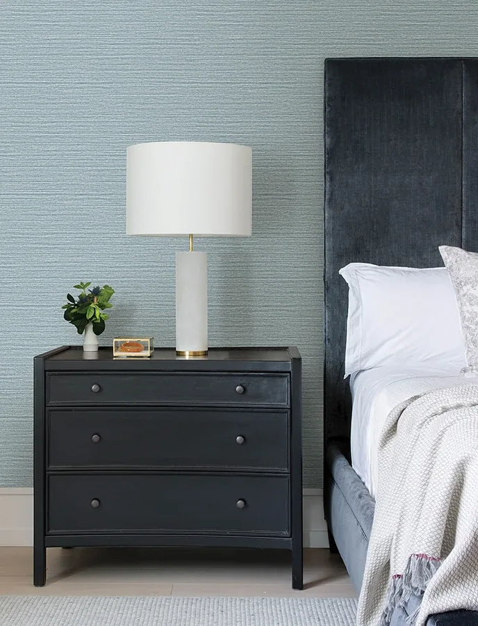 Brewster Home Fashions Hazen Sky Blue Shimmer Stripe Wallpaper - SKU 4144-9135