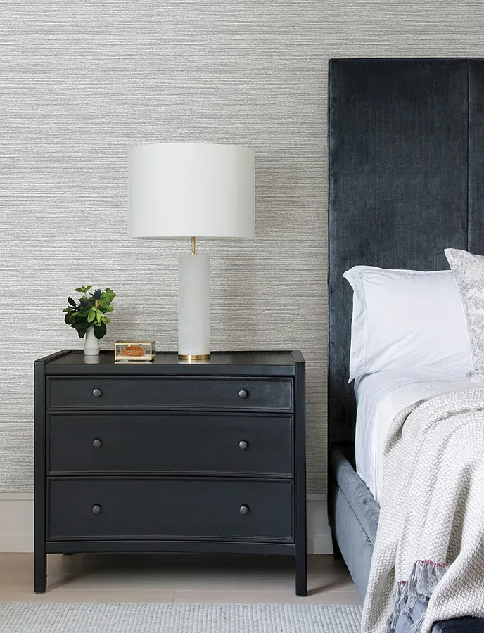 Brewster Home Fashions Hazen Sterling Shimmer Stripe Wallpaper - SKU 4144-9139