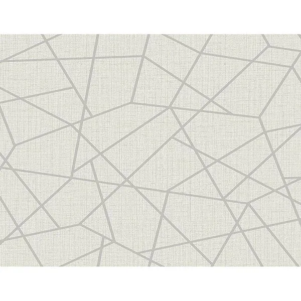 Brewster Home Fashions Heath Silver Geometric Linen Wallpaper - SKU 2765-BW40308