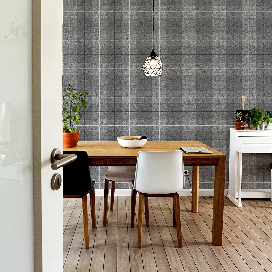 Brewster Home Fashions Hector Charcoal Plaid Wallpaper | Wallpaper Twins Brewster Home Fashions Hector Charcoal Plaid Wallpaper - SKU AH294900