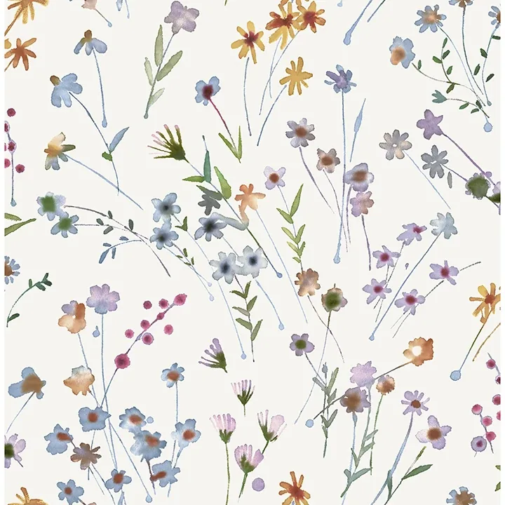 2980-26175 | Heidi Peach Watercolor Florals Wallpaper
