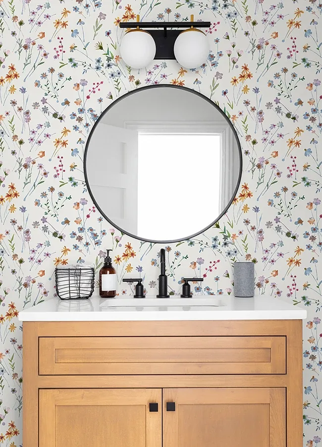 Brewster Home Fashions Heidi Peach Watercolor Florals Wallpaper | Wallpaper Twins Brewster Home Fashions Heidi Peach Watercolor Florals Wallpaper - SKU 2980-26175