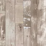 Brewster Home Fashions Heim Taupe Distressed Wood Panel Wallpaper - SKU 2718-20132