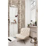 Brewster Home Fashions Heim Taupe Distressed Wood Panel Wallpaper - SKU 2718-20132