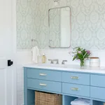 Brewster Home Fashions Helm Damask Aqua Floral Medallion Wallpaper - SKU 4071-71023
