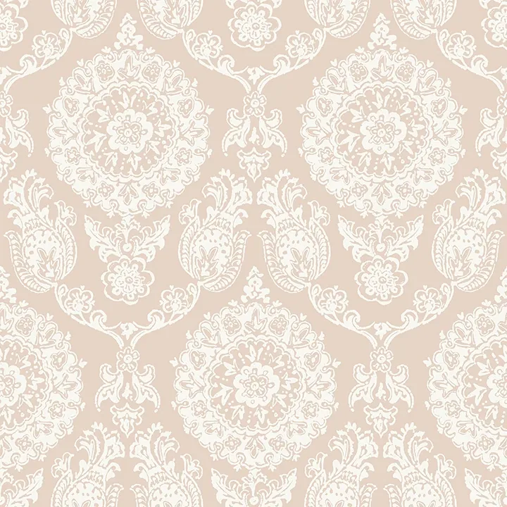 4071-71022 | Helm Damask Blush Floral Medallion Wallpaper