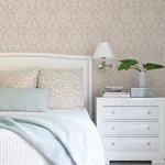 Brewster Home Fashions Helm Damask Blush Floral Medallion Wallpaper - SKU 4071-71022