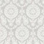 Brewster Home Fashions Helm Damask Taupe Floral Medallion Wallpaper - SKU 4071-71020