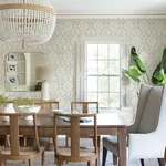 Brewster Home Fashions Helm Damask Taupe Floral Medallion Wallpaper - SKU 4071-71020