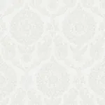 Brewster Home Fashions Helm Damask White Floral Medallion Wallpaper - SKU 4071-71021