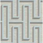 Brewster Home Fashions Henley Light Blue Geometric Grasscloth Wallpaper - SKU 4125-26724