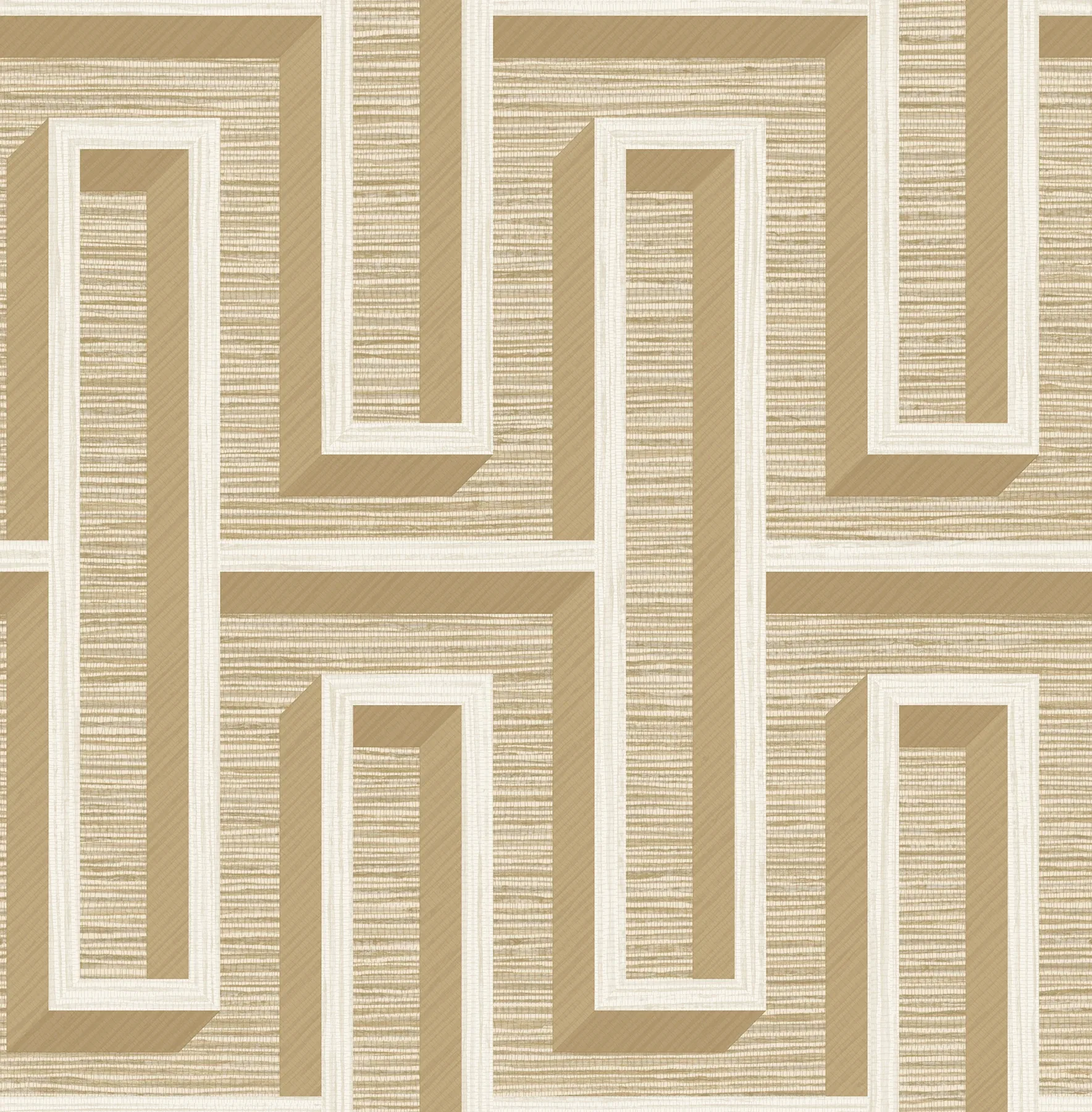 Brewster Home Fashions Henley Wheat Geometric Grasscloth Wallpaper - SKU 4125-26721