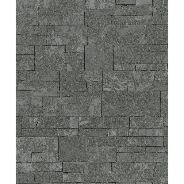 Brewster Home Fashions Hernando Charcoal Stones Wallpaper - SKU MG31763