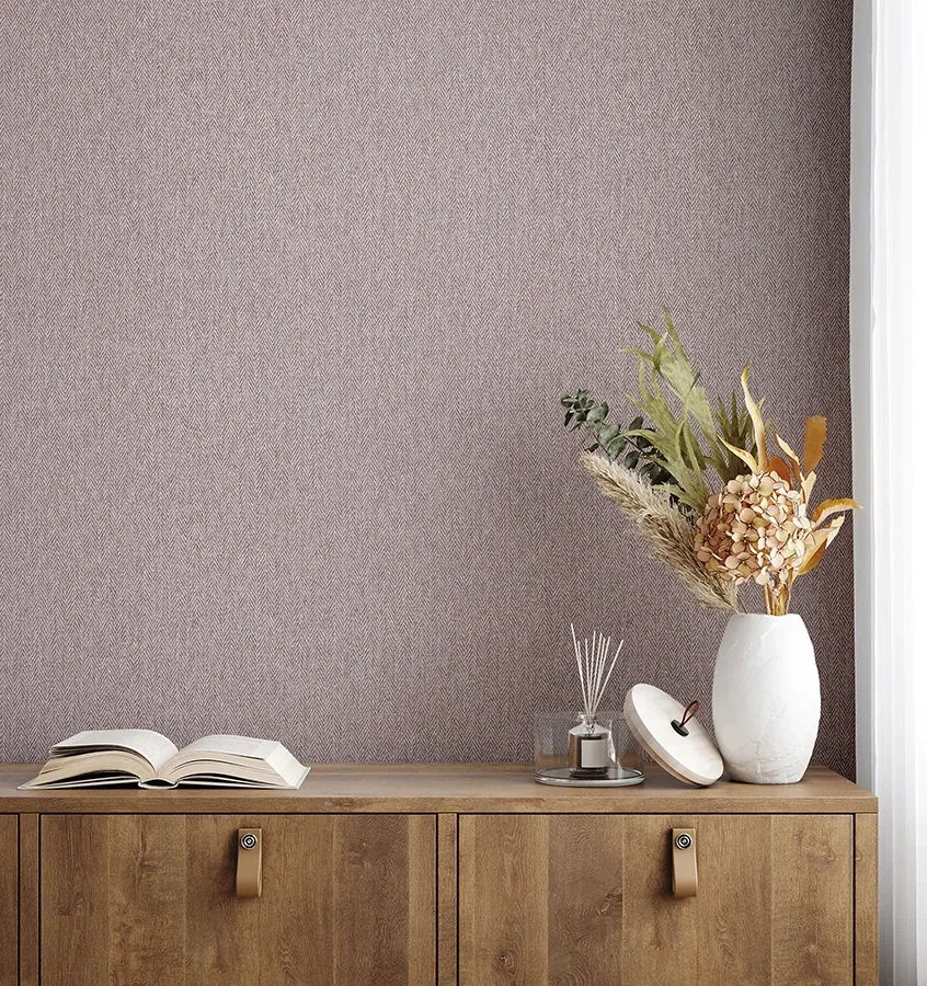 Brewster Home Fashions Herringbone Lavender Tweed Wallpaper | Wallpaper Twins Brewster Home Fashions Herringbone Lavender Tweed Wallpaper - SKU 4164-M1826