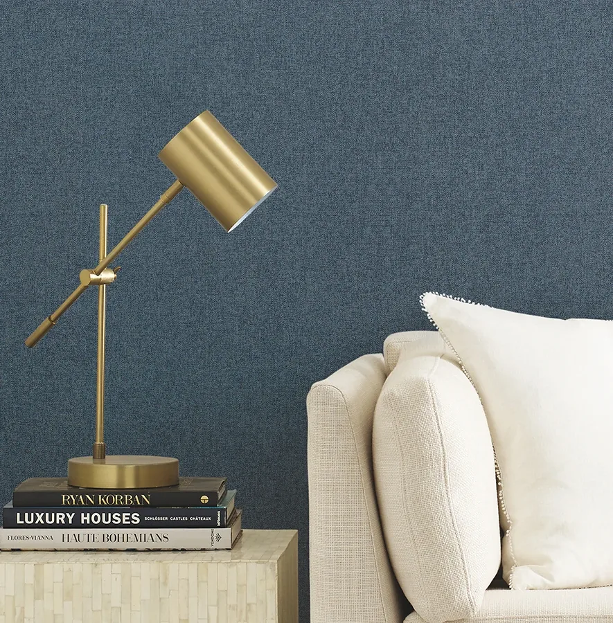 Brewster Home Fashions Herringbone Tweed Denim Woven Wallpaper - SKU 4178-4426