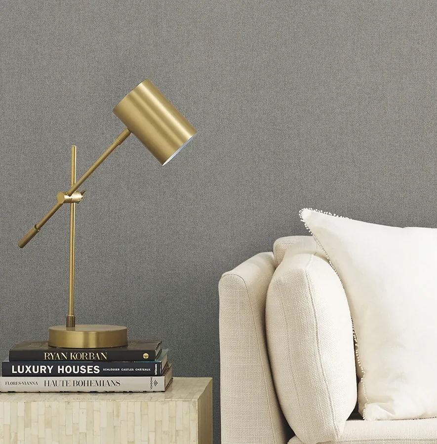Brewster Home Fashions Herringbone Tweed Grey Woven Wallpaper - SKU 4178-4423