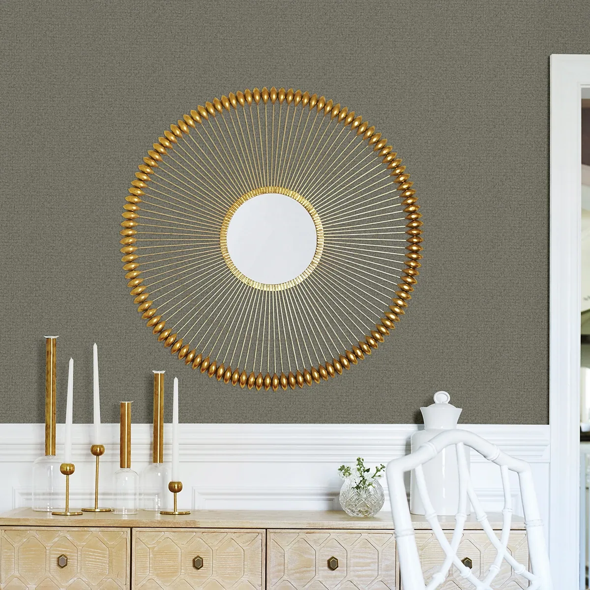4025-82510 | Hilbert Dark Grey Geometric Wallpaper