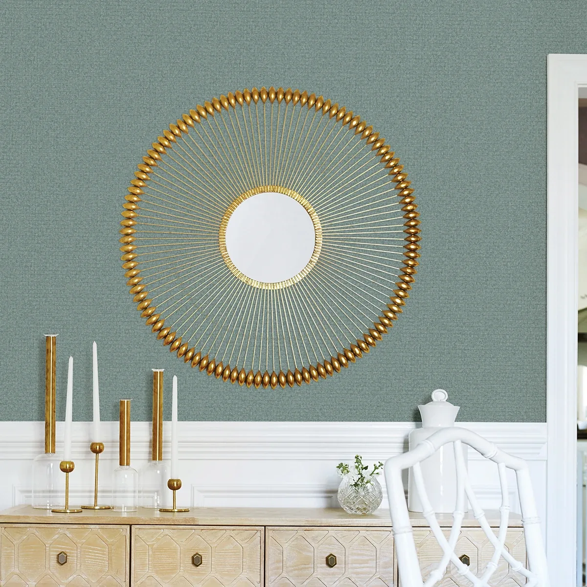 Brewster Home Fashions Hilbert Teal Geometric Wallpaper - SKU 4025-82506