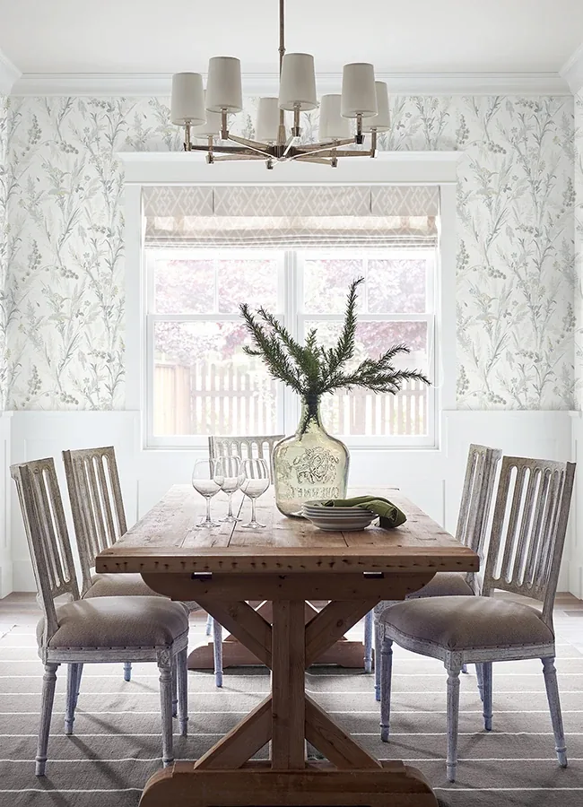 Brewster Home Fashions Hillaire Light Blue Meadow Wallpaper - SKU 4072-70030