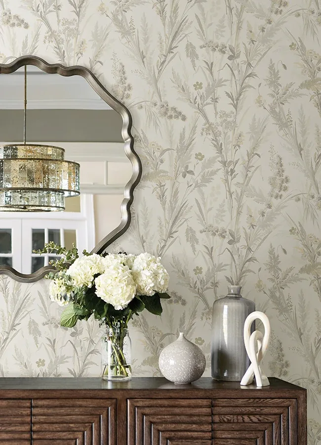 Brewster Home Fashions Hillaire Wheat Meadow Wallpaper - SKU 4072-70027