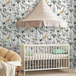 Brewster Home Fashions Hiram Multicolor Serengeti Wallpaper - SKU AH923709