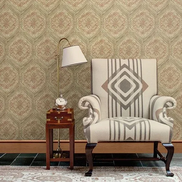Brewster Home Fashions Hocking Hills Dark Red Navajo Medallion Wallpaper - SKU TLL01361