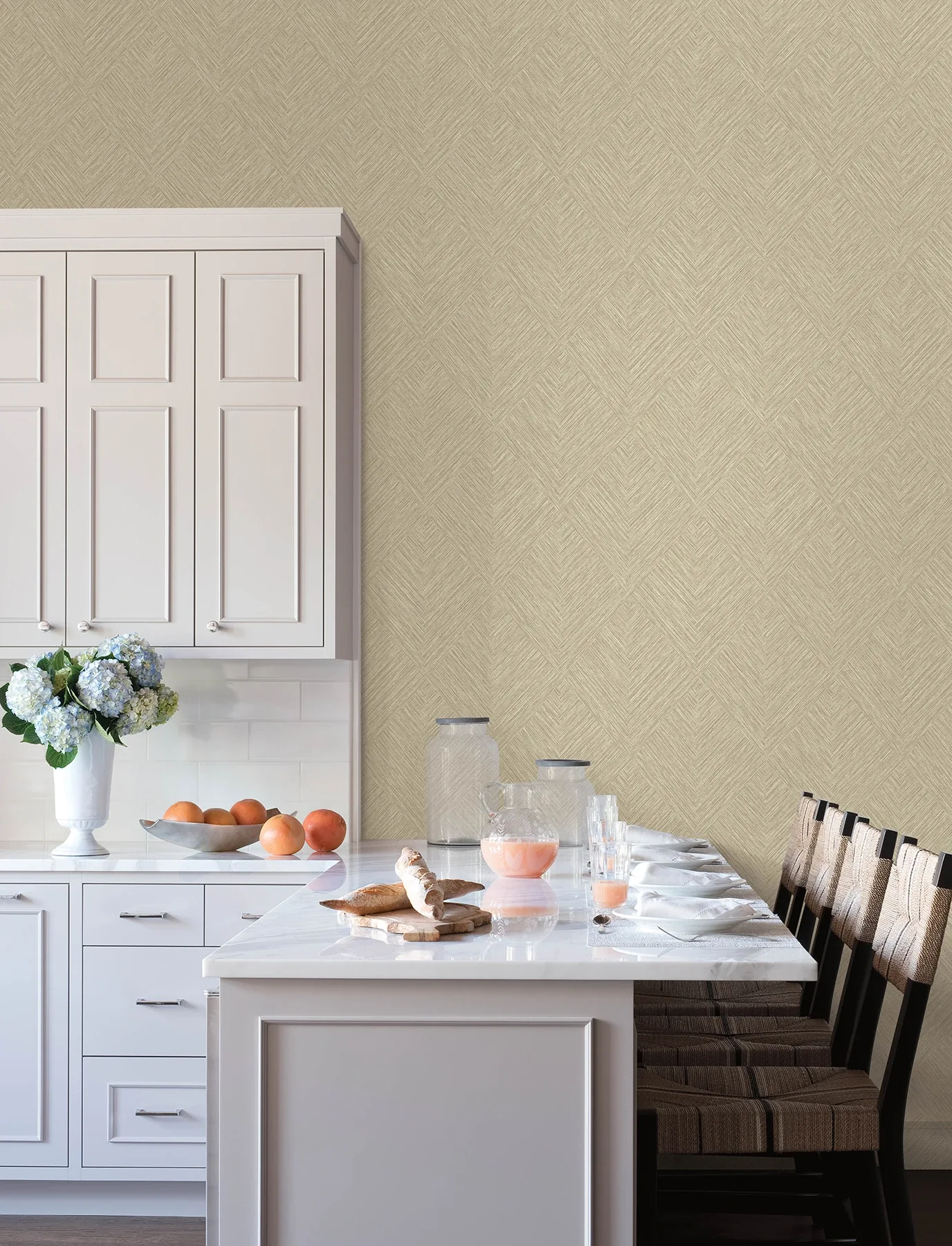 Brewster Home Fashions Hollis Light Brown Textured Diamond Wallpaper - SKU 4191-83044