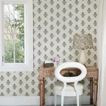 Brewster Home Fashions Hollyhock Black Floral Crest Wallpaper - SKU 4148-27418
