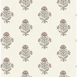 Brewster Home Fashions Hollyhock Rust Floral Crest Wallpaper - SKU 4148-27420