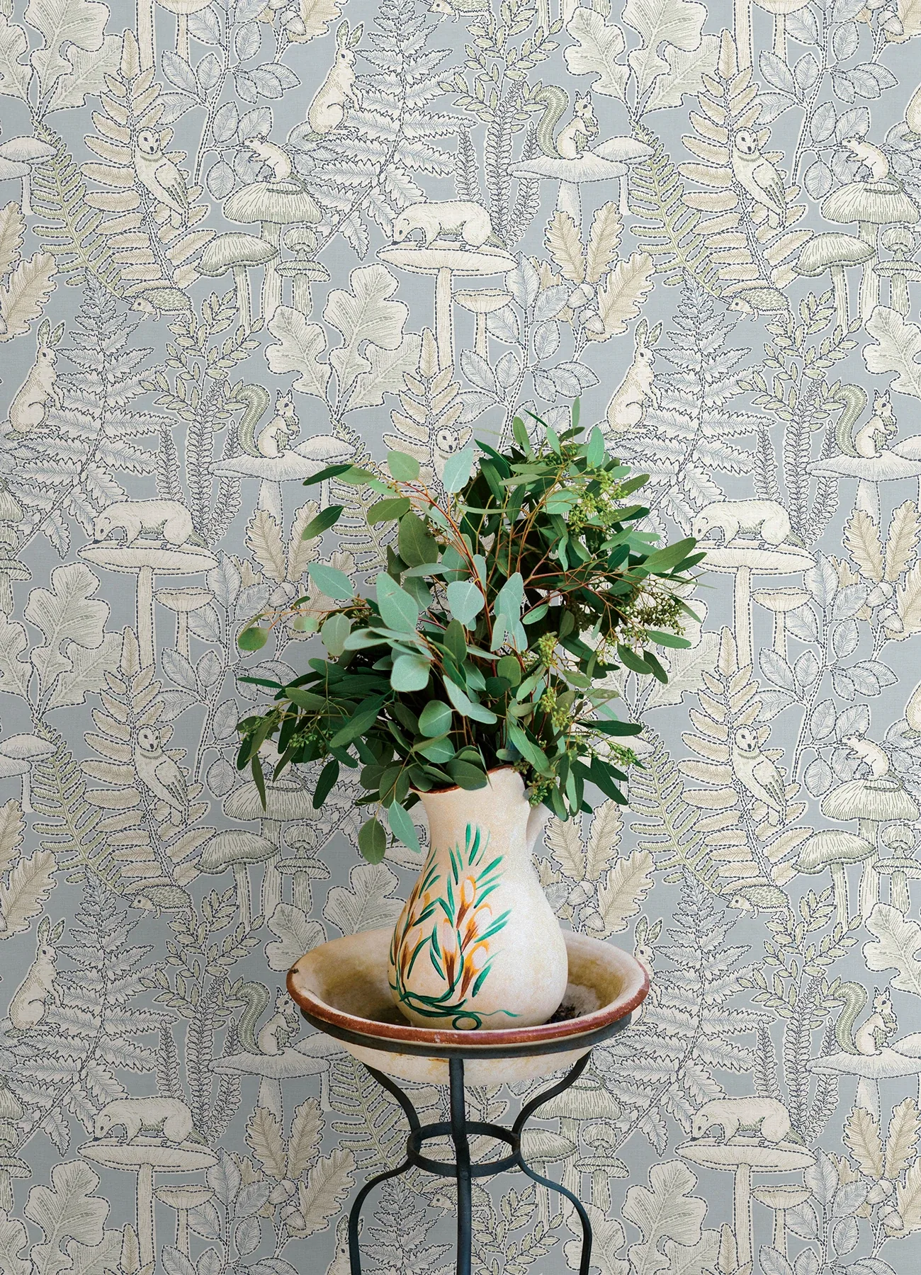 Brewster Home Fashions Holt Light Blue Woodland Wallpaper - SKU 4169-83102