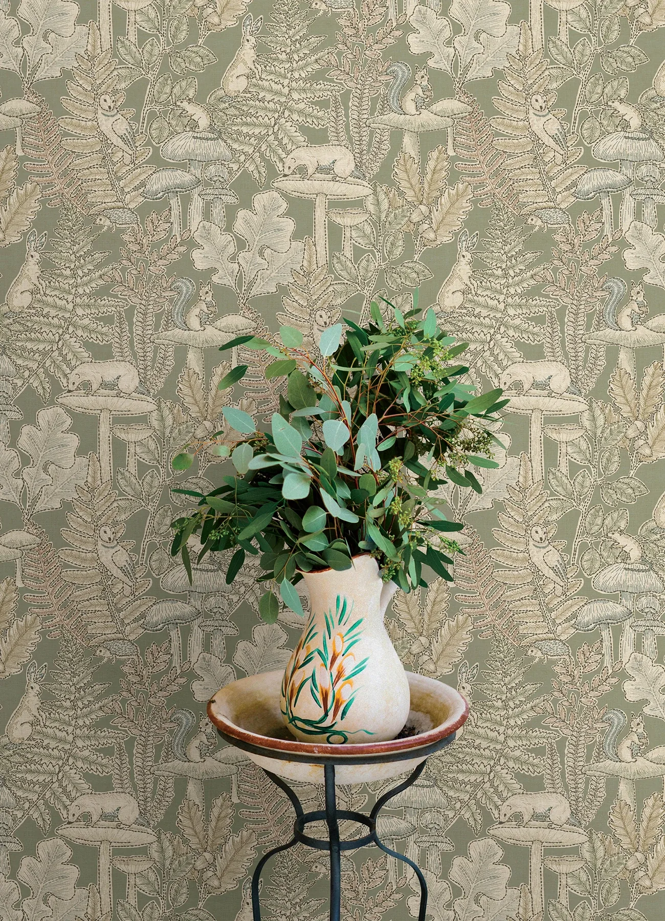 Brewster Home Fashions Holt Sage Woodland Wallpaper - SKU 4169-83100