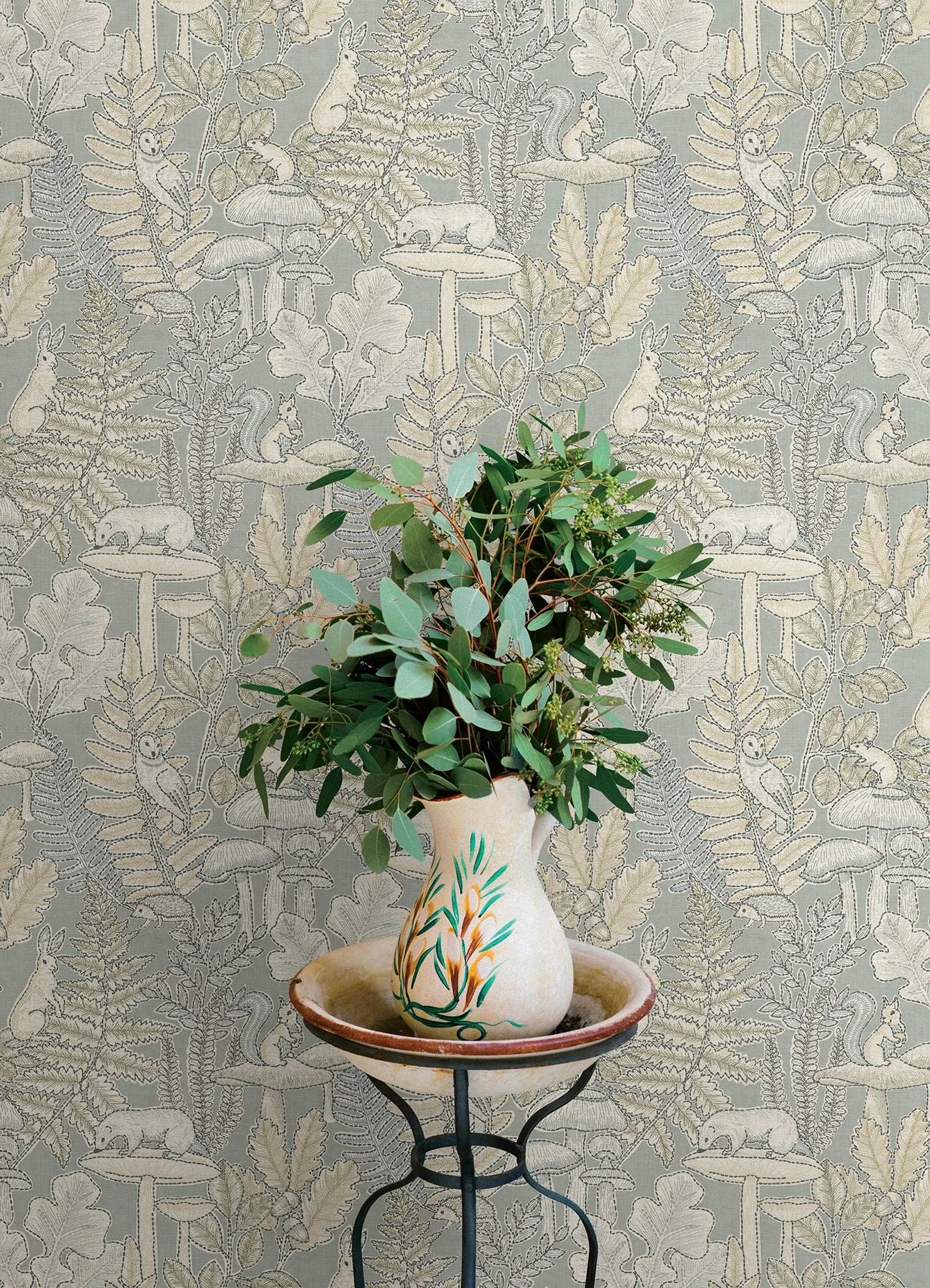 Brewster Home Fashions Holt Seafoam Woodland Wallpaper - SKU 4169-83104