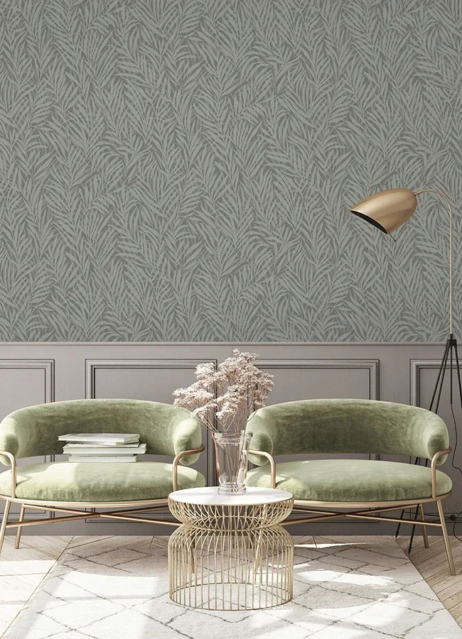Brewster Home Fashions Holzer Dark Green Fern Wallpaper - SKU 2980-M52504