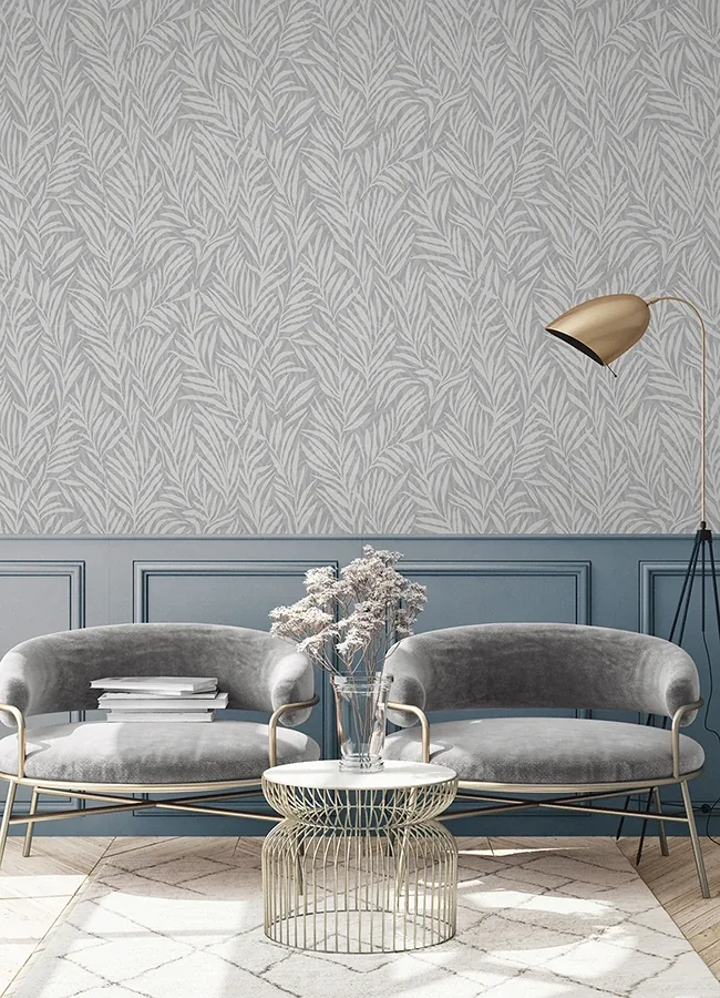Brewster Home Fashions Holzer Grey Fern Wallpaper - SKU 2980-M52509