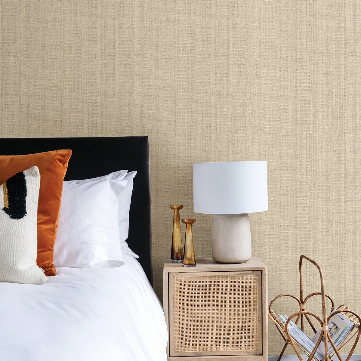 Brewster Home Fashions Hoshi Beige Woven Wallpaper - SKU 4035-407938