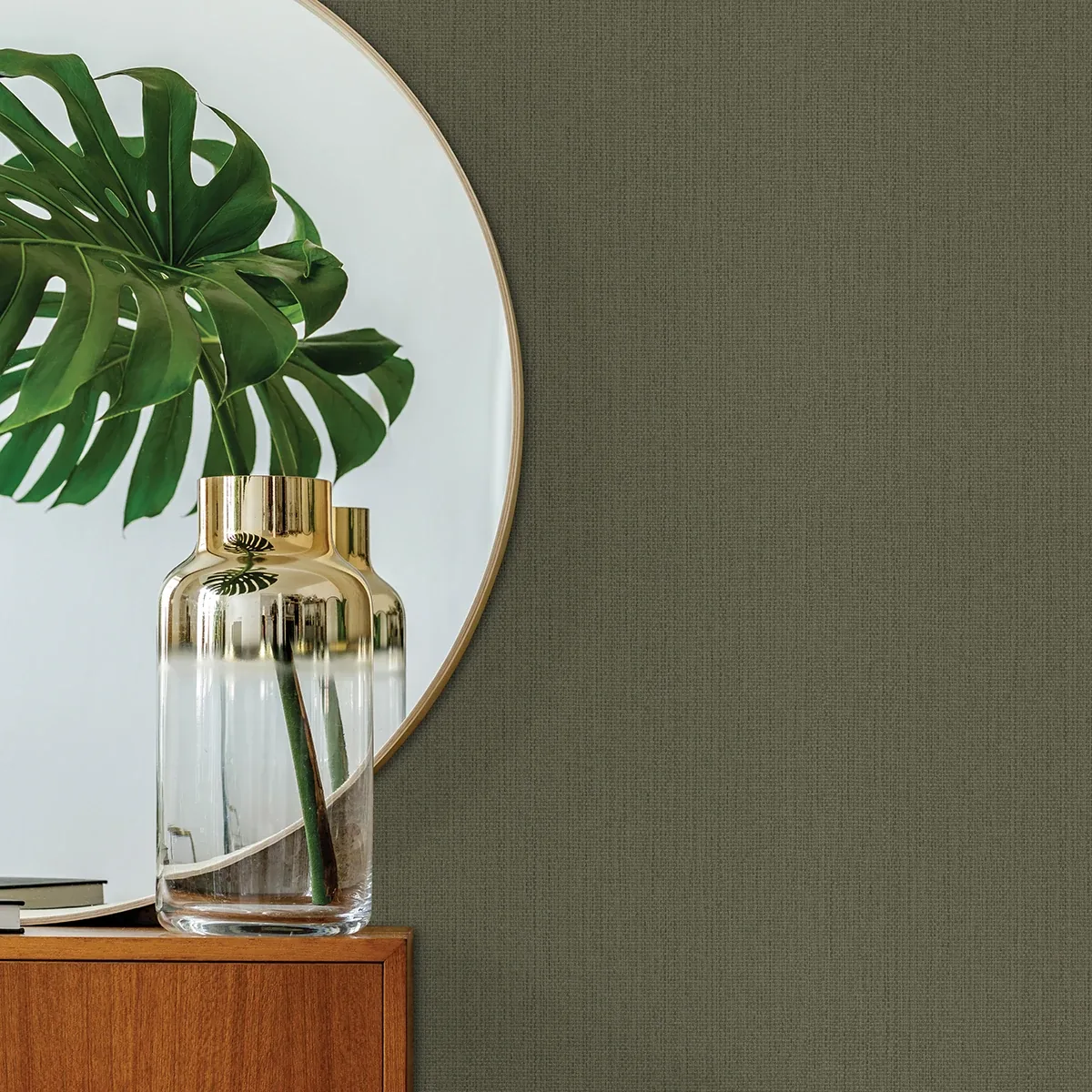 Brewster Home Fashions Hoshi Green Woven Wallpaper - SKU 4035-407945