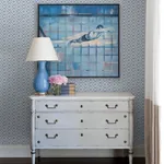 Brewster Home Fashions Hugson Blue Quilted Damask Wallpaper - SKU 3122-10702