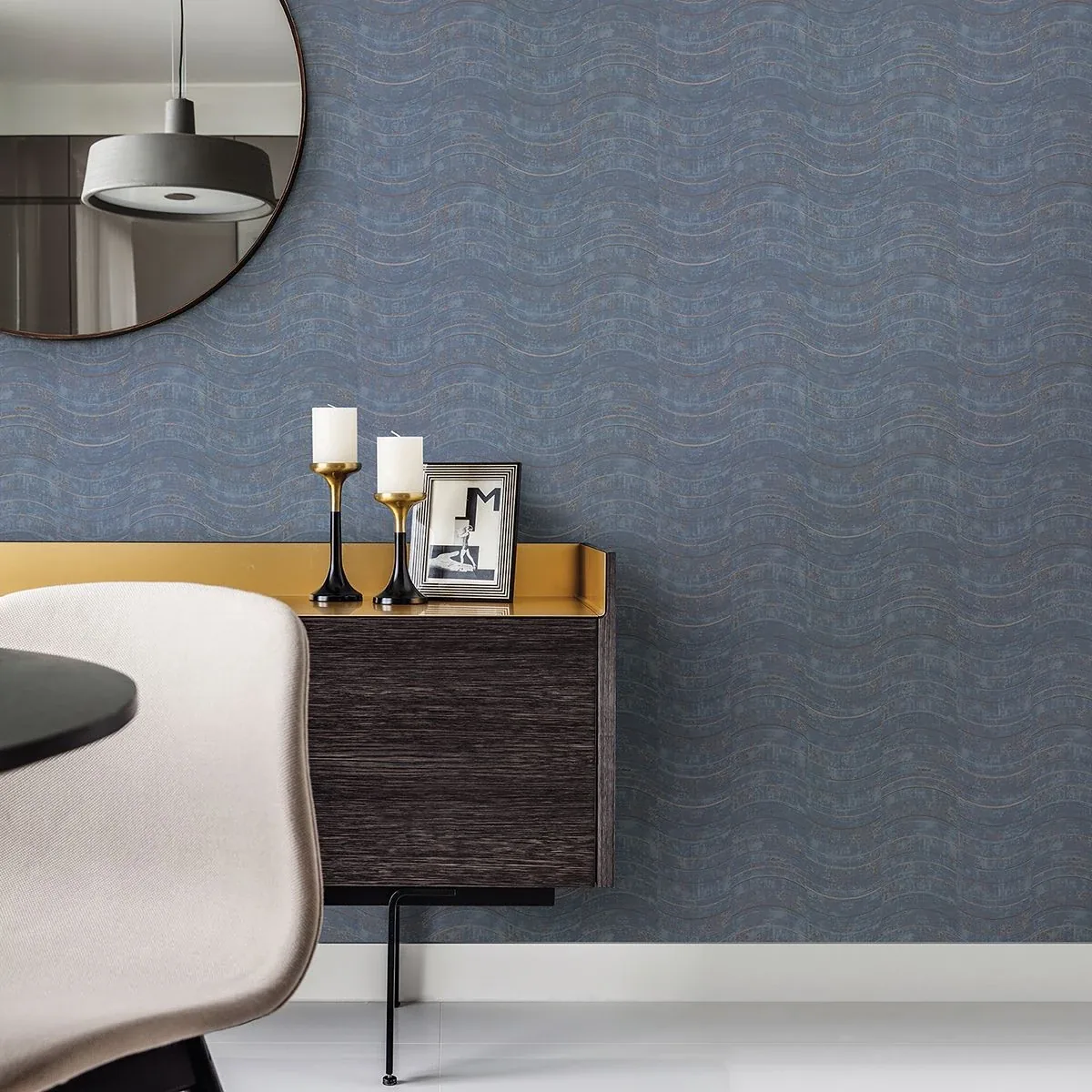 Brewster Home Fashions Hydra Blue Geometric Wallpaper - SKU 2927-10805