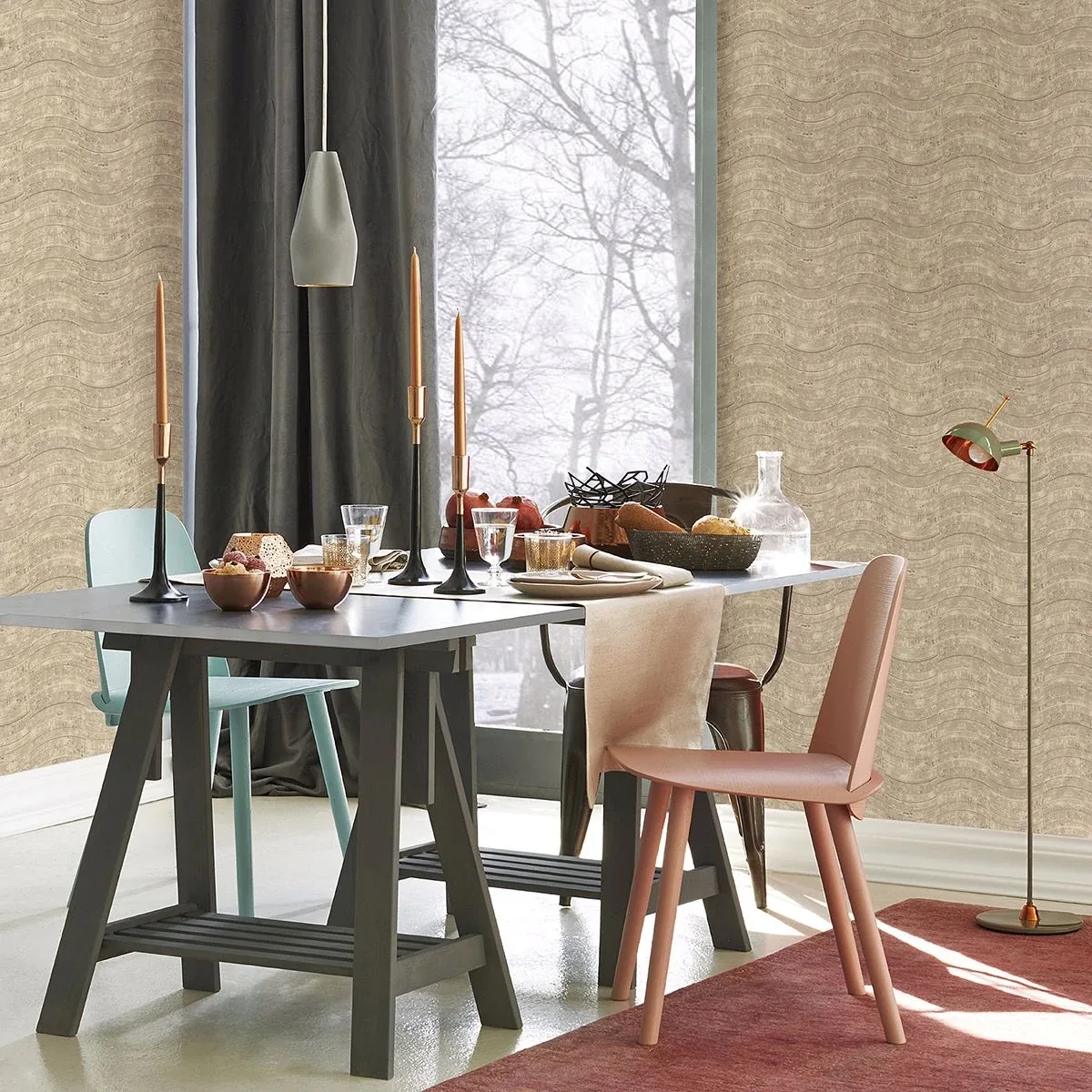 Brewster Home Fashions Hydra Taupe Geometric Wallpaper - SKU 2927-10802