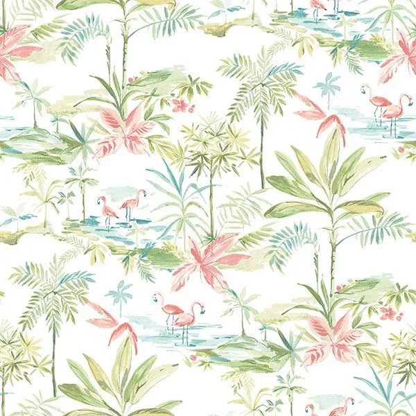 Brewster Home Fashions Ibis Green Lagoon Wallpaper - SKU 2766-12071