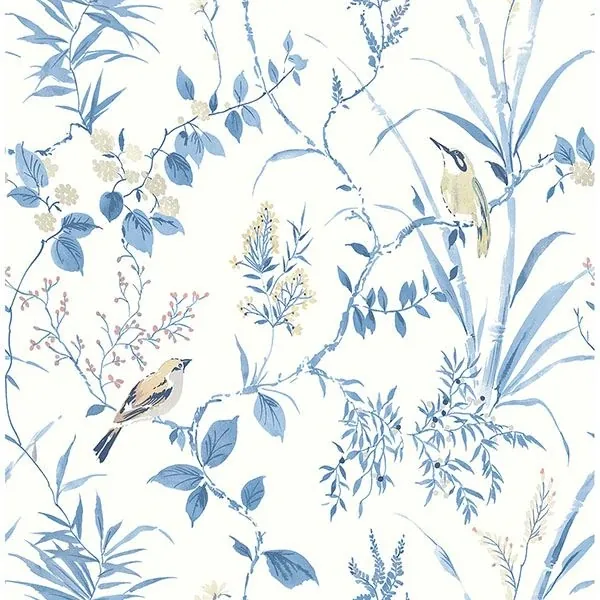 3117-24170 | Imperial Garden Blue Botanical Wallpaper