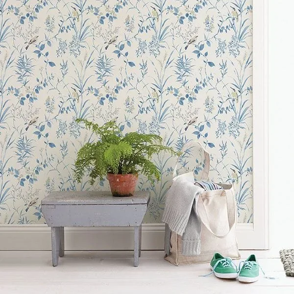 Brewster Home Fashions Imperial Garden Blue Botanical Wallpaper - SKU 3117-24170