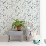 Brewster Home Fashions Imperial Garden Blue Botanical Wallpaper - SKU 3123-24170